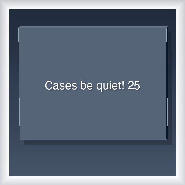 Cases be quiet! 25