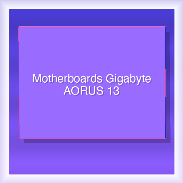 Motherboards Gigabyte AORUS 13