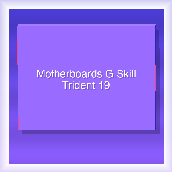 Motherboards G.Skill Trident 19
