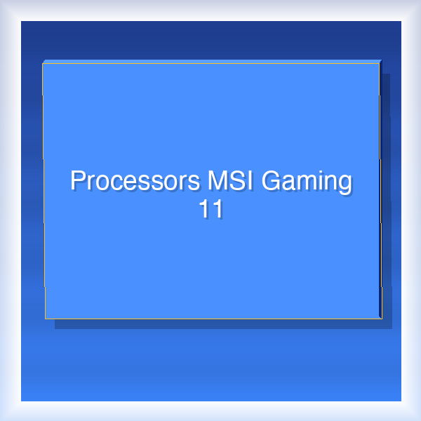 Processors MSI Gaming 11