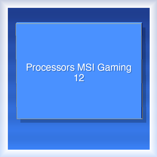 Processors MSI Gaming 12