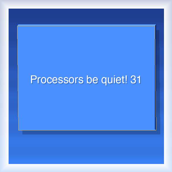 Processors be quiet! 31