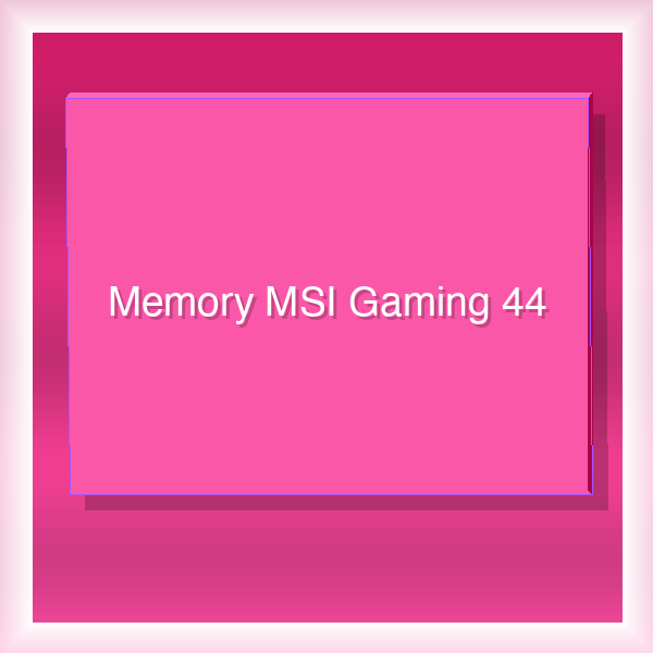 Memory MSI Gaming 44